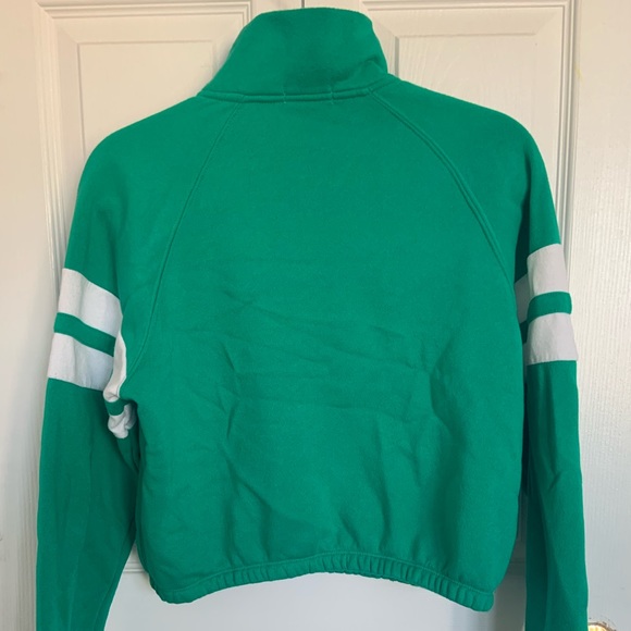 Garage, Green Half-Zip Up Tracksuit Sweatshirt Top, Size: Small - Picture 3 of 5